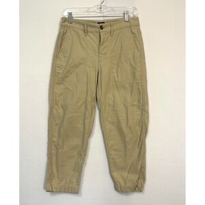 J‎ Crew Tan Khaki cropped Pants City Women's size 4P